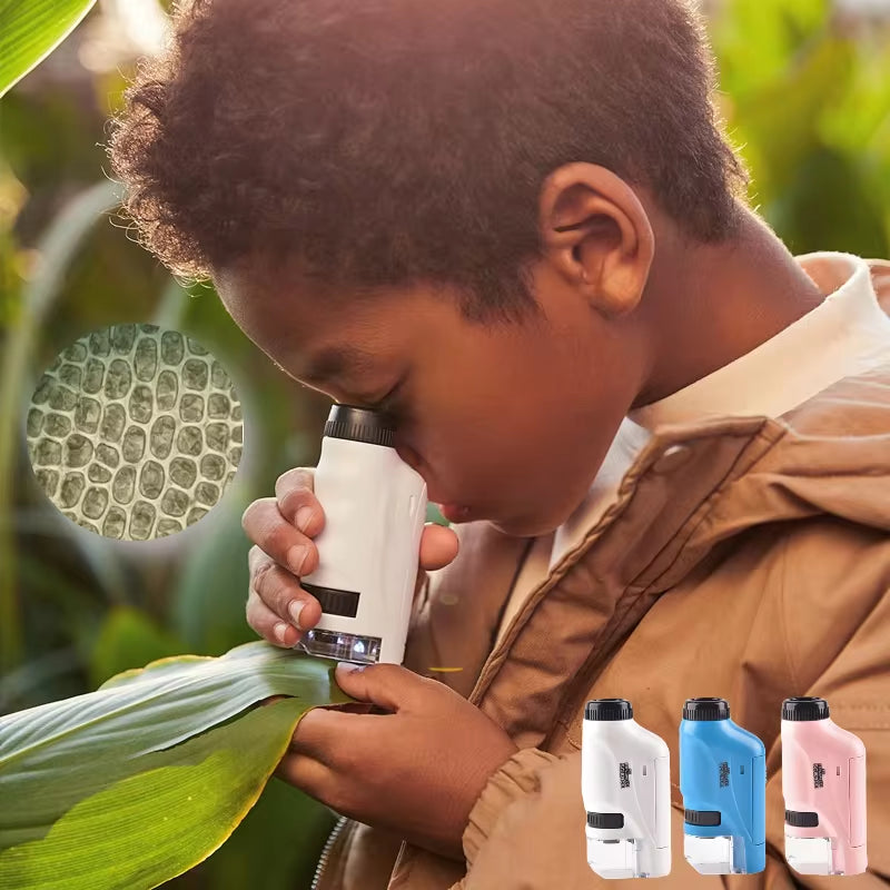 Discover the Wonders of Science with the Handheld Microscope Kit - Perfect for Home and School Exploration!