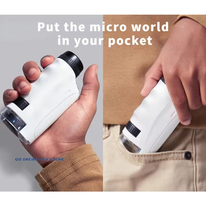 Discover the Wonders of Science with the Handheld Microscope Kit - Perfect for Home and School Exploration!